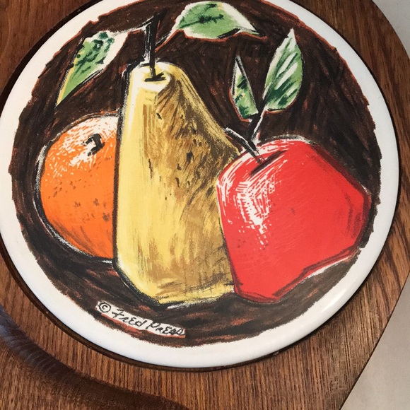 Fred Press Apple Shaped Serving Board with Fruit - Picture 2 of 5